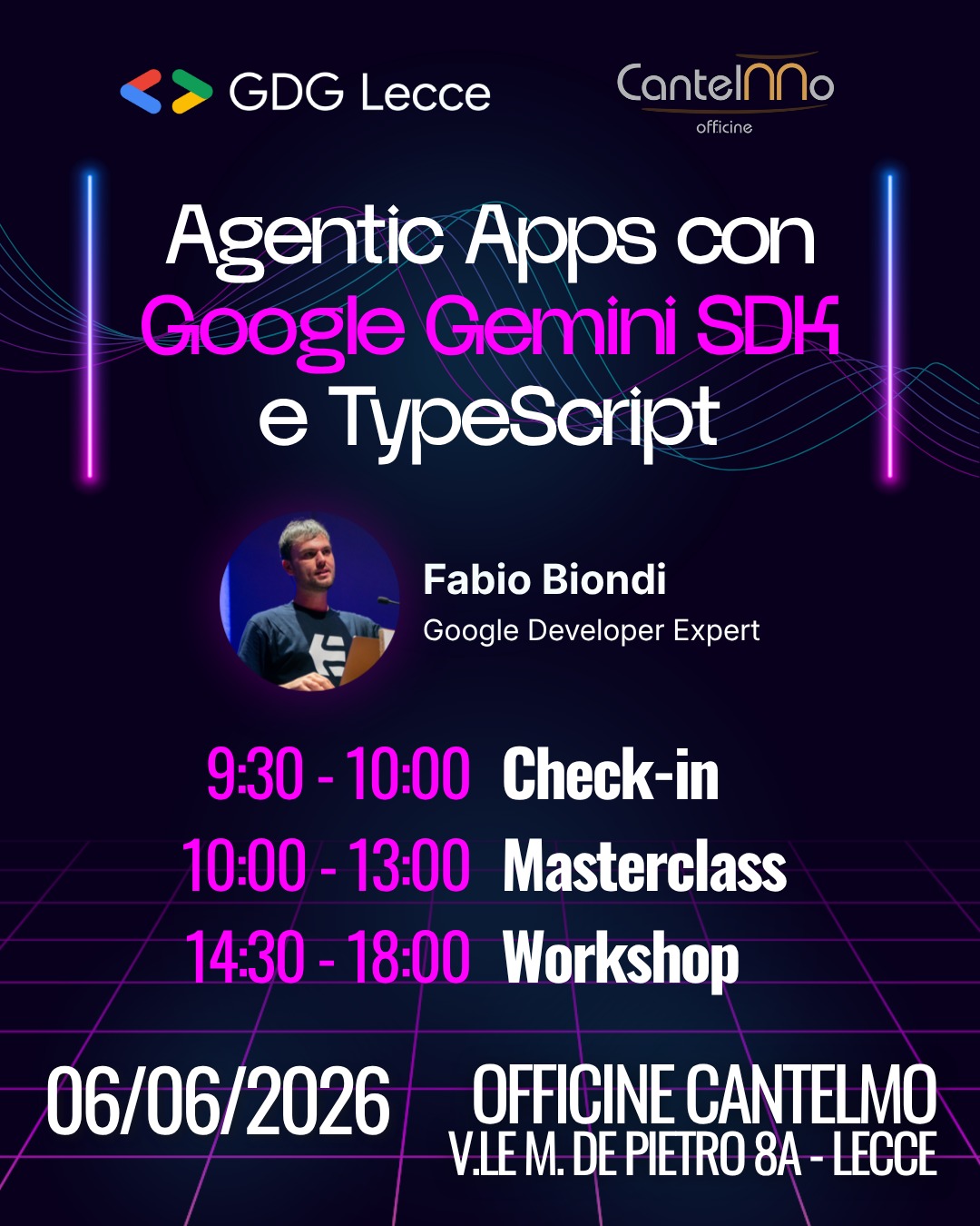 Agentic Apps con Google Gemini SDK e TypeScript event thumbnail