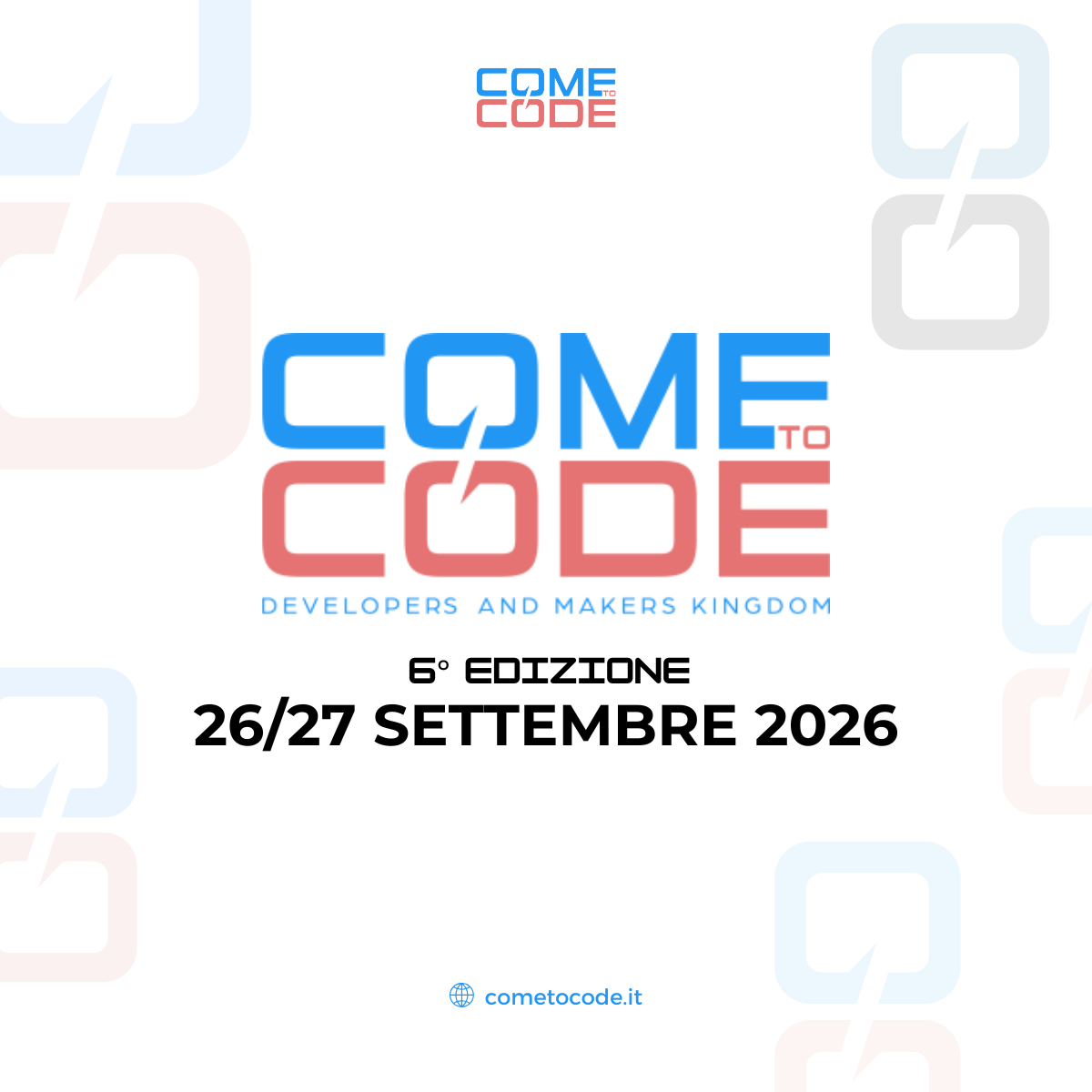 Come To Code 2026 event thumbnail
