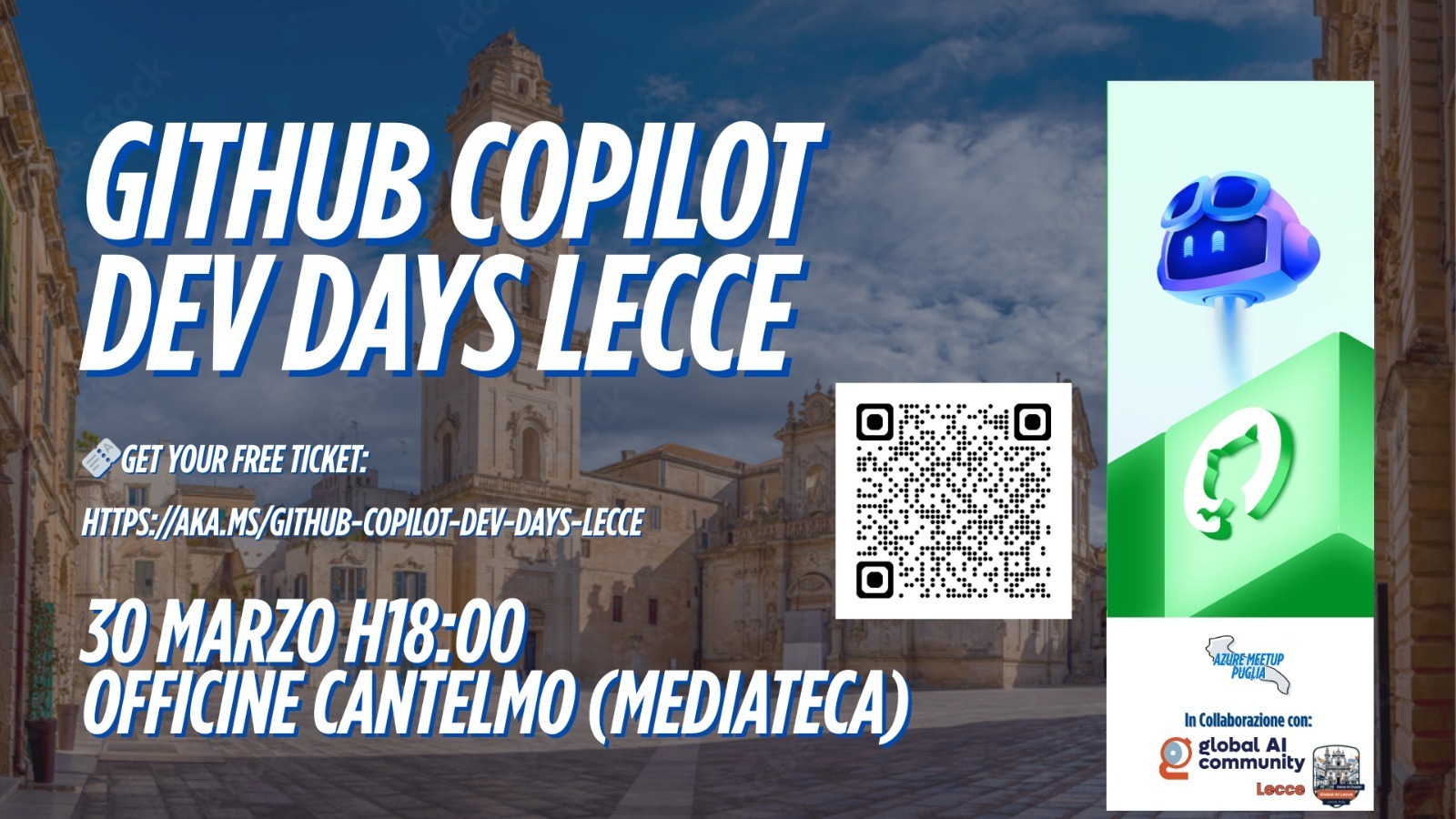 GitHub Copilot Dev Days Lecce event thumbnail